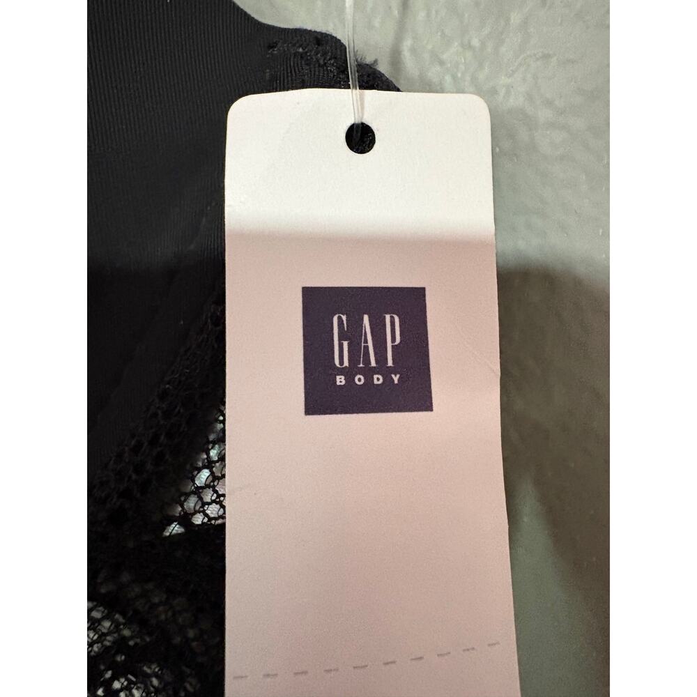 NWT GAP Body Black Lace Racerback T-Shirt Bra Size 36C - Picture 3 of 4